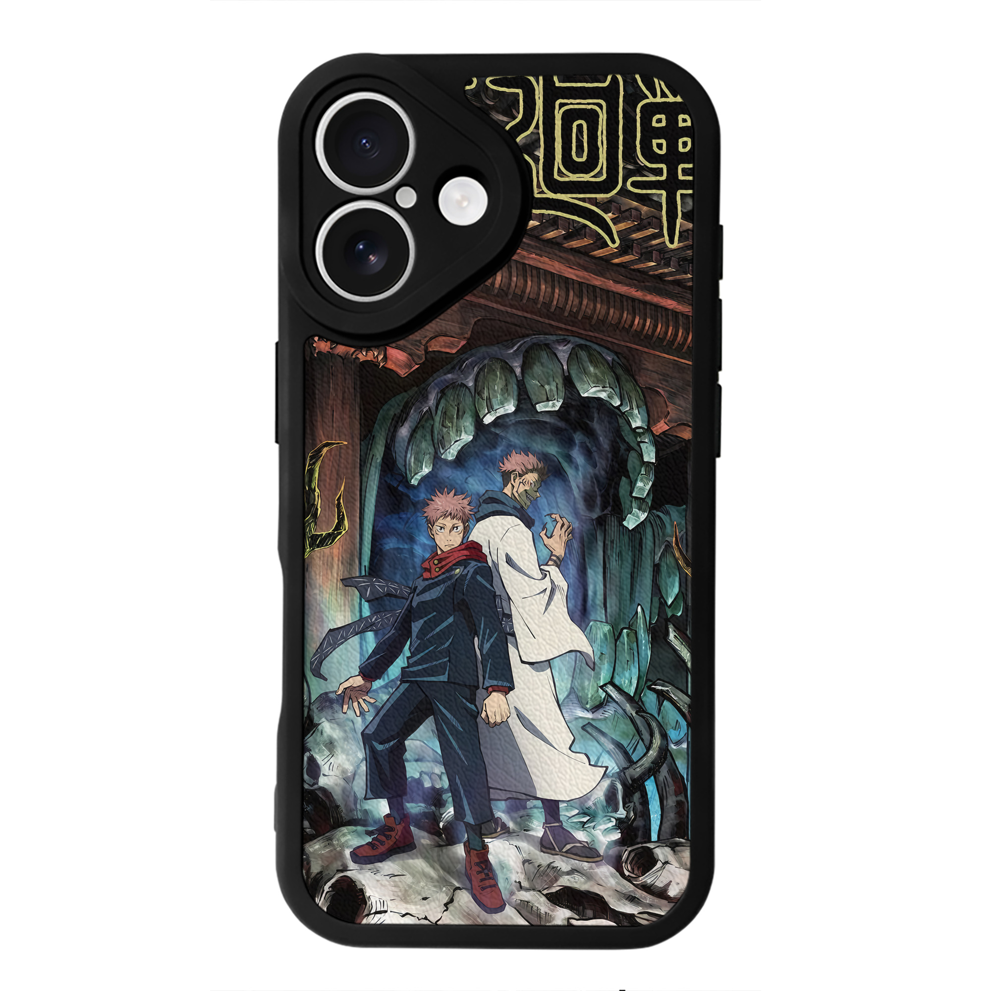 （画像用） 呪術廻戦 Jujutsu Kaisen 【iPhone 16シリーズ対応】シリコンスマホケース（レザー調） 材質：シリコン